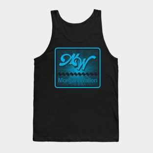 Morgan Wallen - MW aesthetic turquoise blue color Tank Top